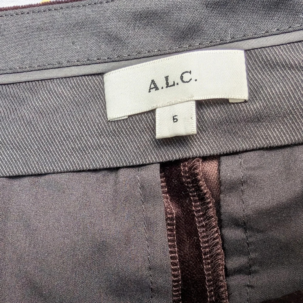 New A.L.C. Sophie Pant - Chocolate Plum Size 6 - image 4